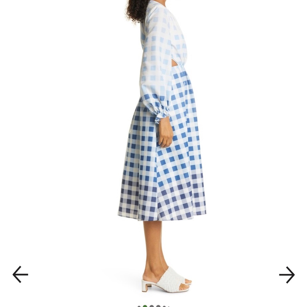 EUC Staud Blanche Ombré Gingham Dress Large - Picture 2 of 8